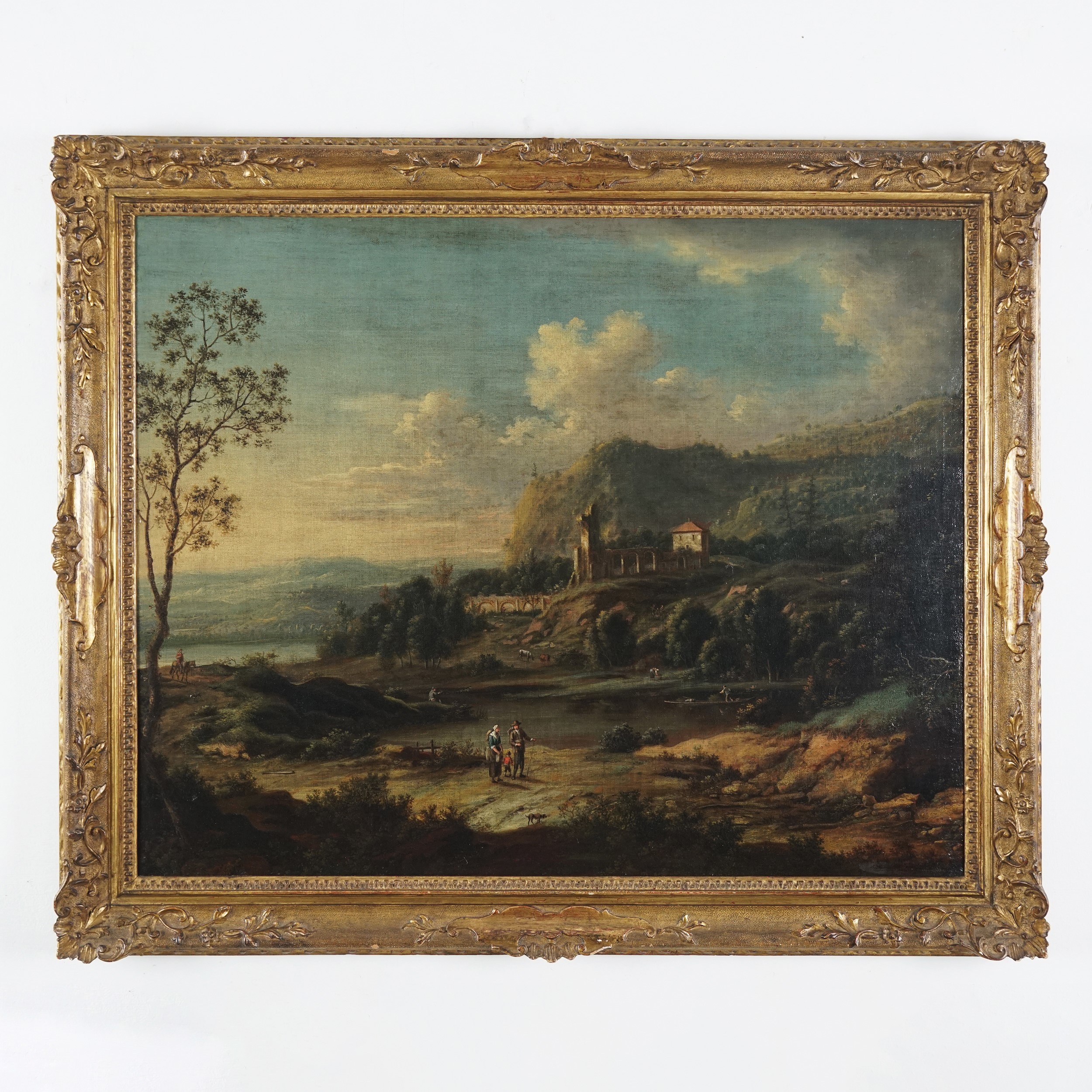 Bartolomeo Pedon (attr.) - Paesaggi con Ruderi e Figure