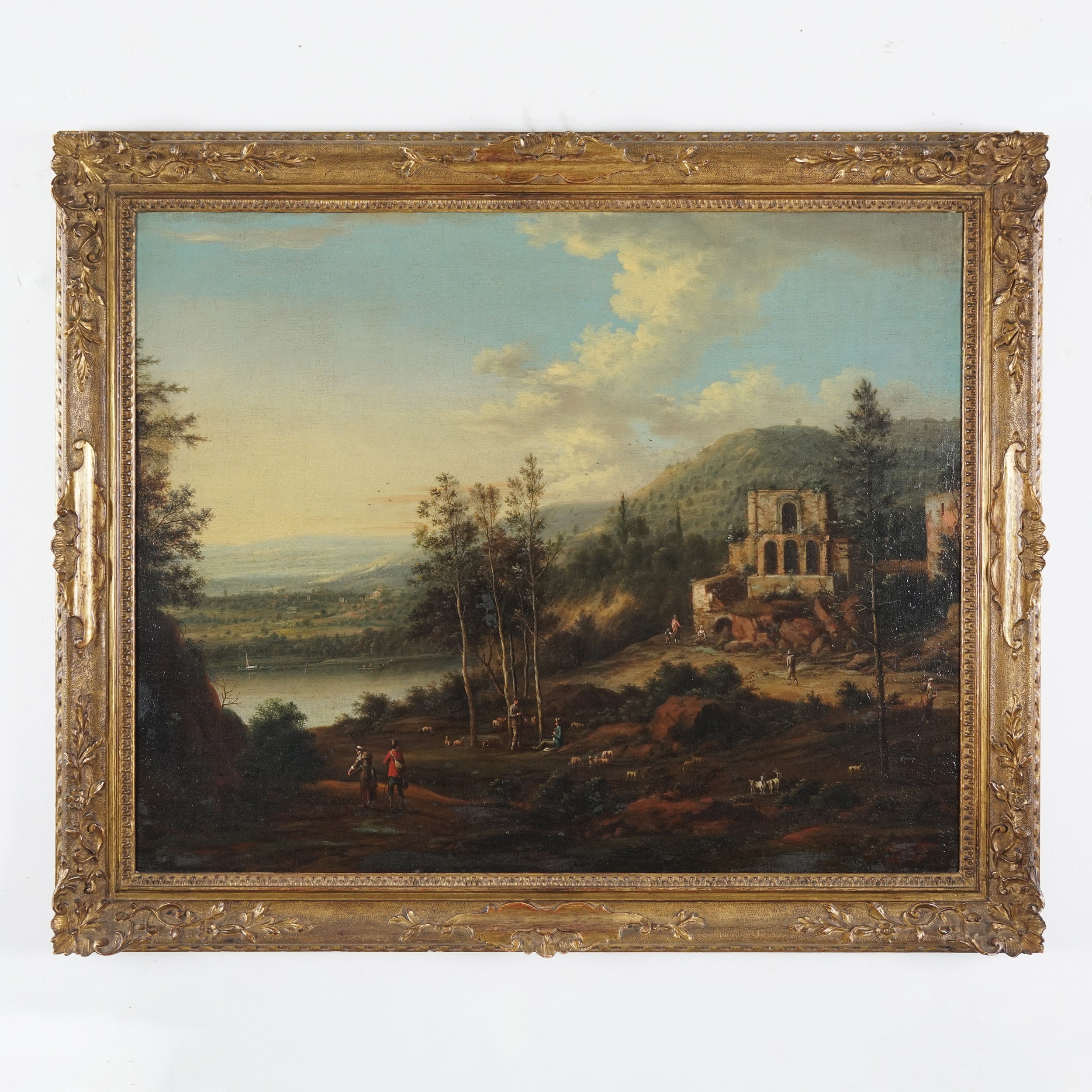 Bartolomeo Pedon (attr.) - Paesaggi con Ruderi e Figure