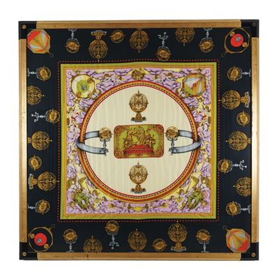 Atelier Versace, Foulard in seta policroma raffigurante l'Allegoria dell'Astronomia