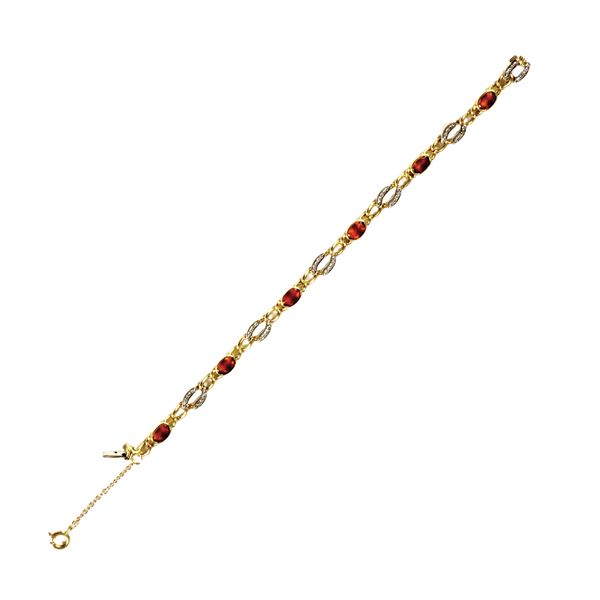 Bracciale a maglie in oro giallo 18kt.