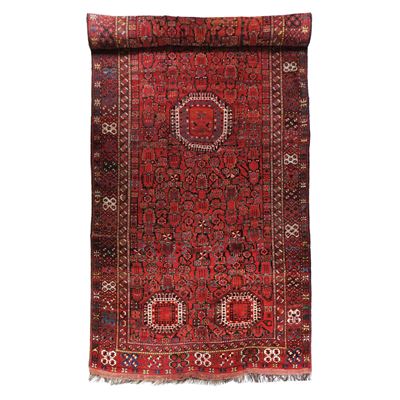 Bukhara Beshir, Tappeto annodato (rapé) 480 x 220 cm