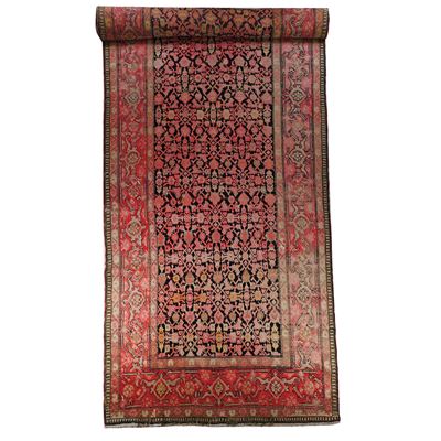 Tappeto Malayer, cm 398x157, fine XIX - inizi XX secolo (rapé)