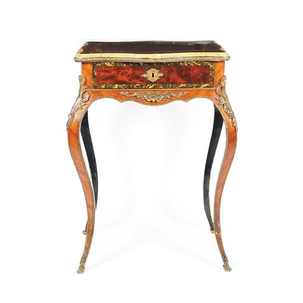 Mobile toletta impiallacciato in radica e bois de rose, Francia, periodo Napoleone III