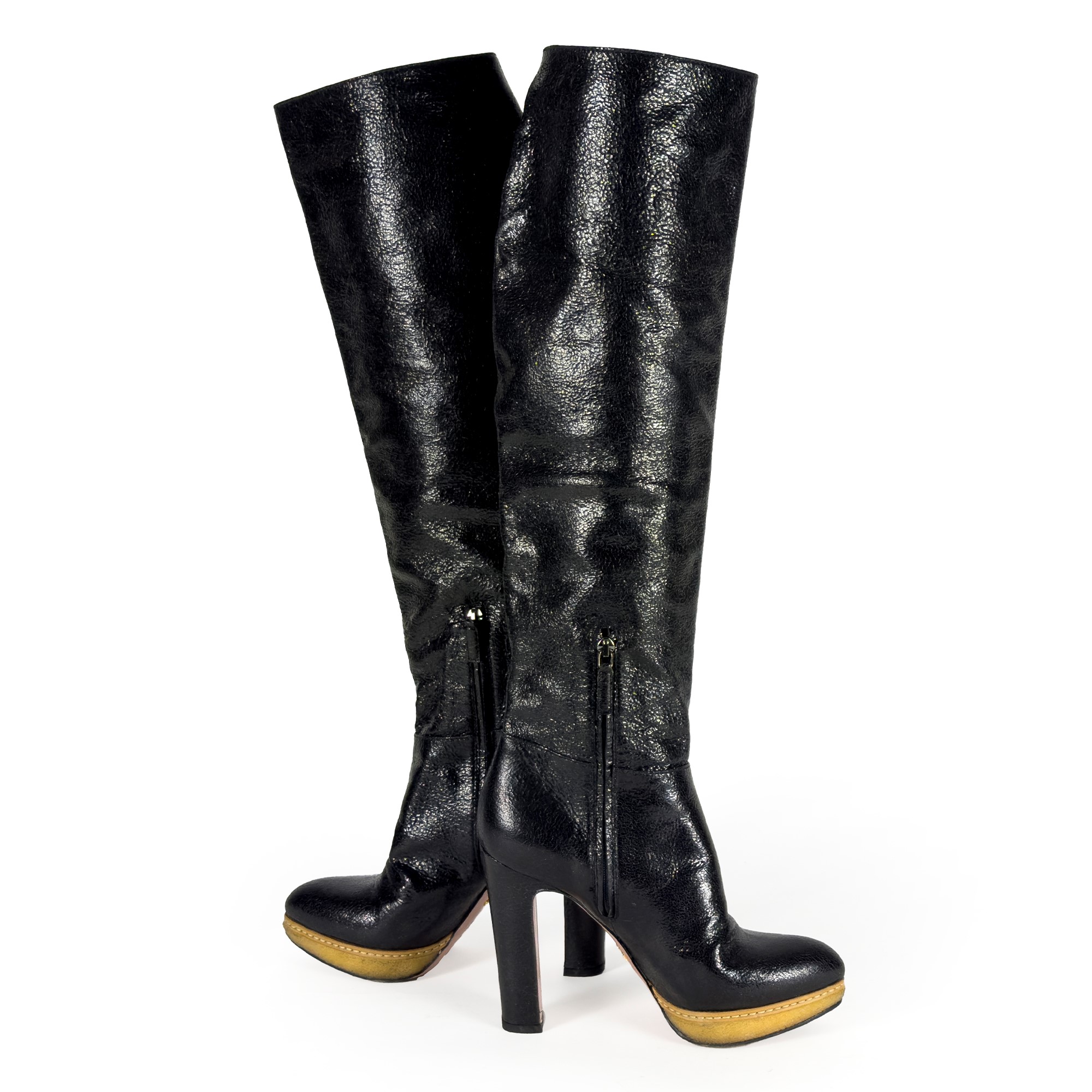 Calzature da donna firmate, sandali con zeppa in pelle a stampa pitone e abbinamenti in materiali...