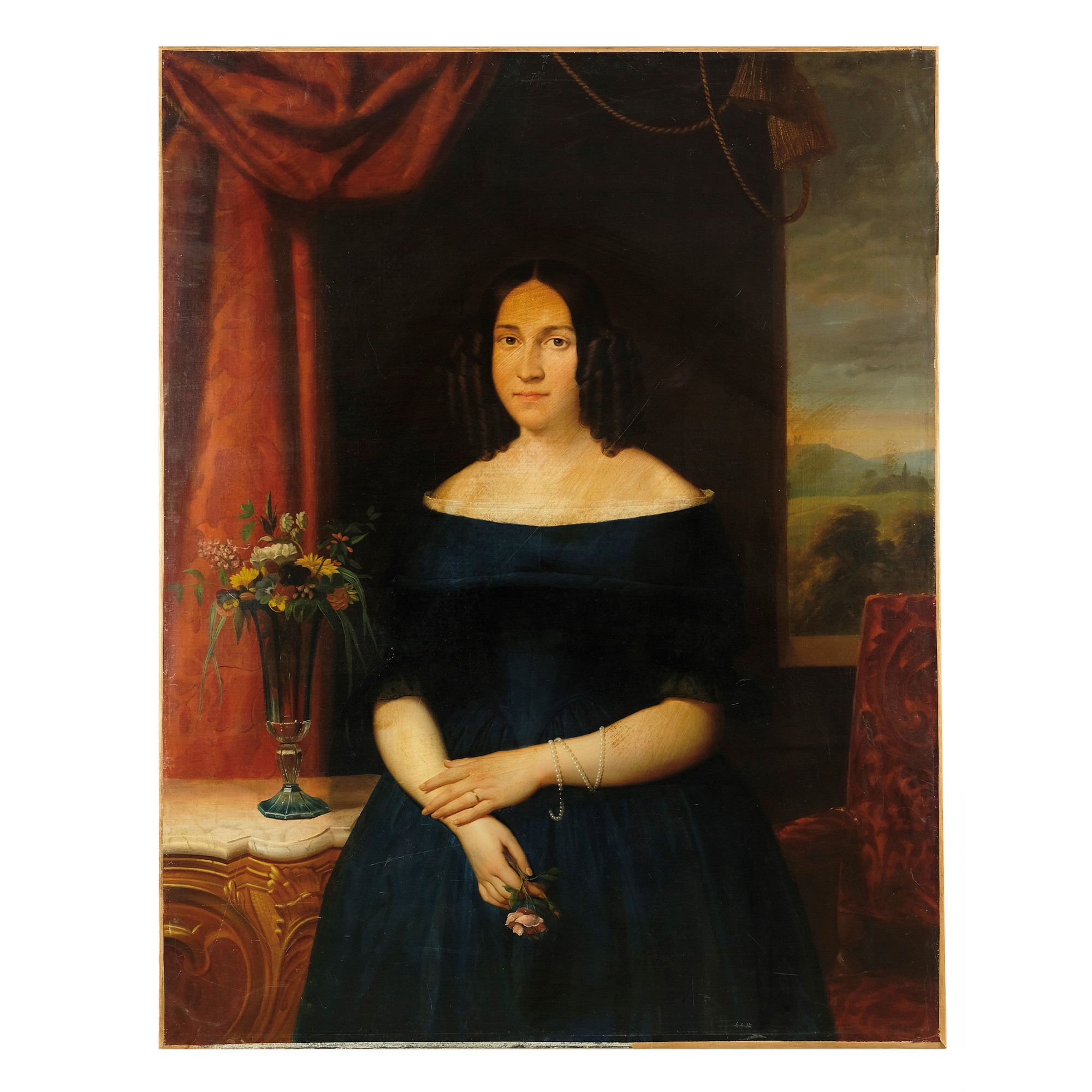 Jacobus Josephus Eeckhout - Ritratto di Jean Chrétien Baud e della consorte, coppia di oli su tel...