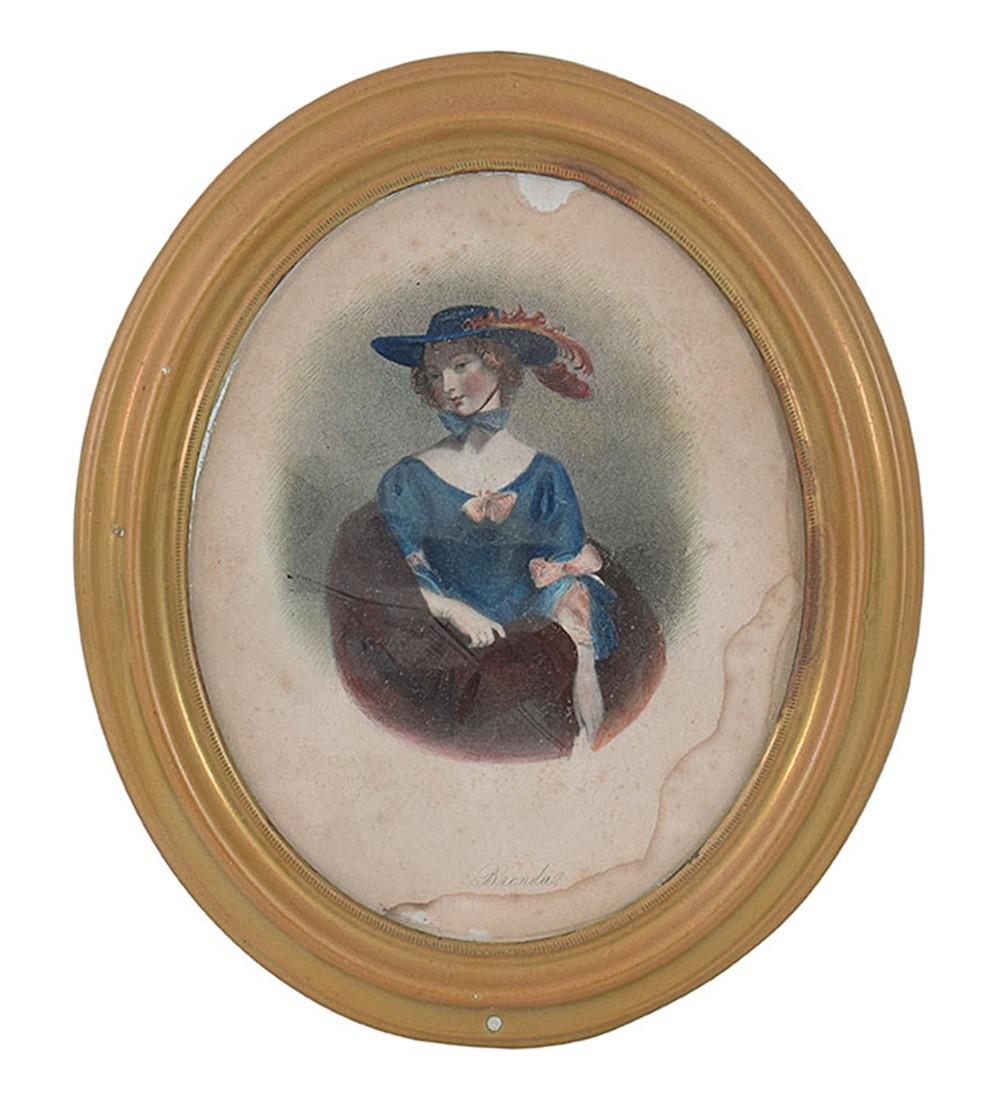 Dieci Cornici Ovali in Ottone, XIX/XX Secolo