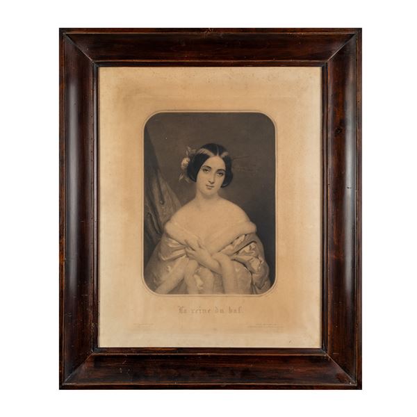 Coppia di incisioni con con figura femminile