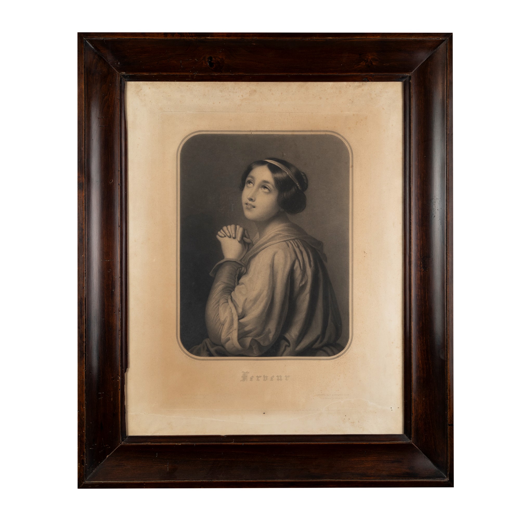 Coppia di incisioni con con figura femminile