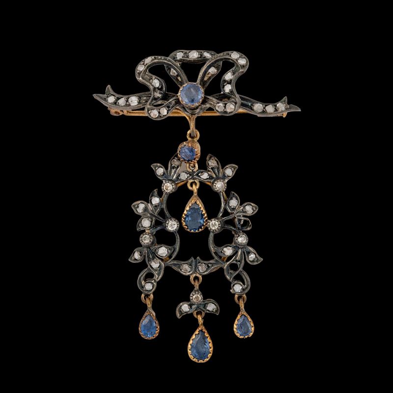 Spilla in argento e oro, fine del XIX secolo