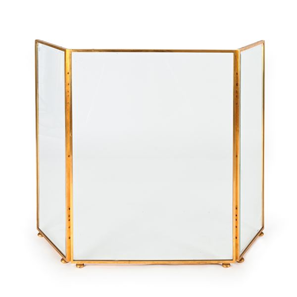 Parascintille a tre ante in vetro temperato e molato