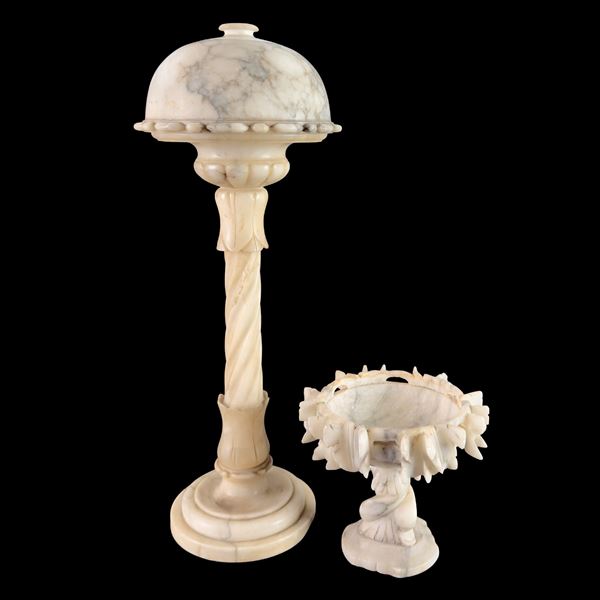 Lume e alzata in alabastro