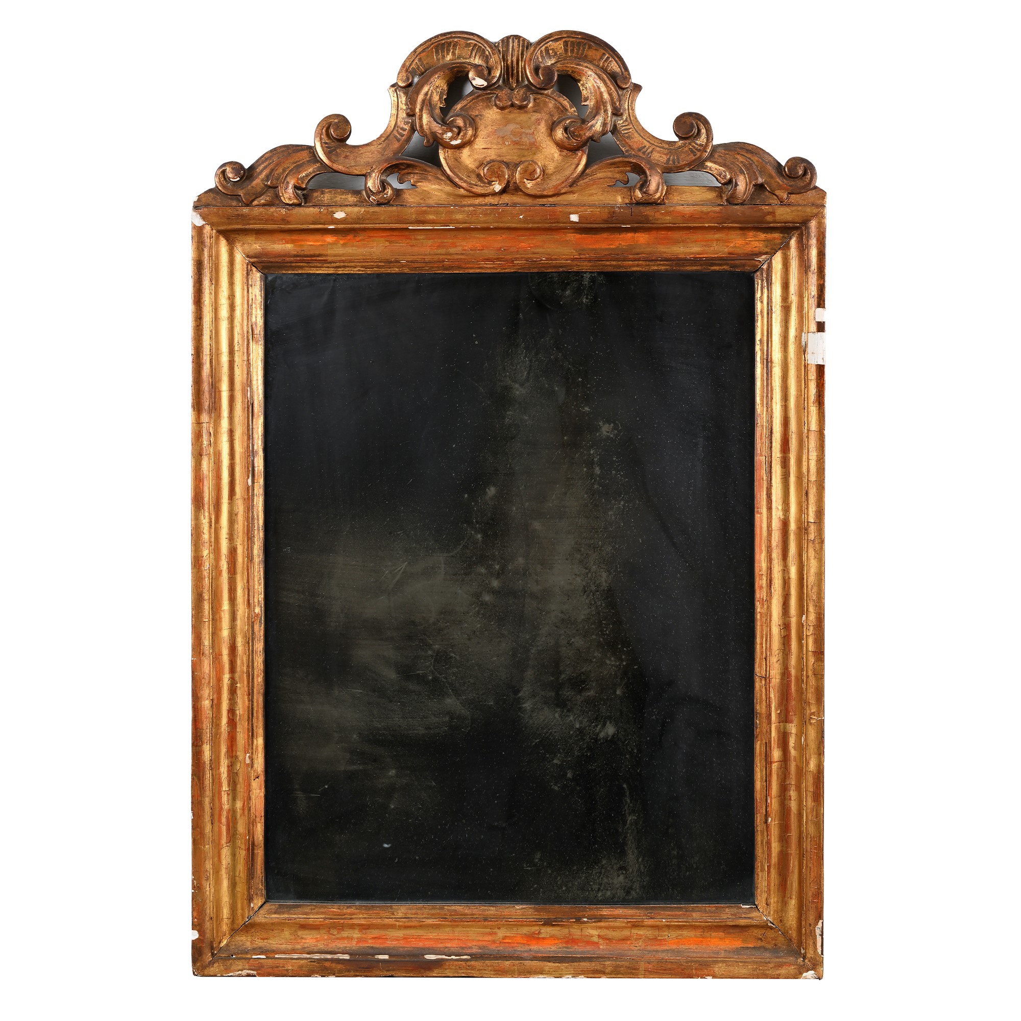 Coppia di Piccole Specchiere in Legno Dorato, XIX Secolo
