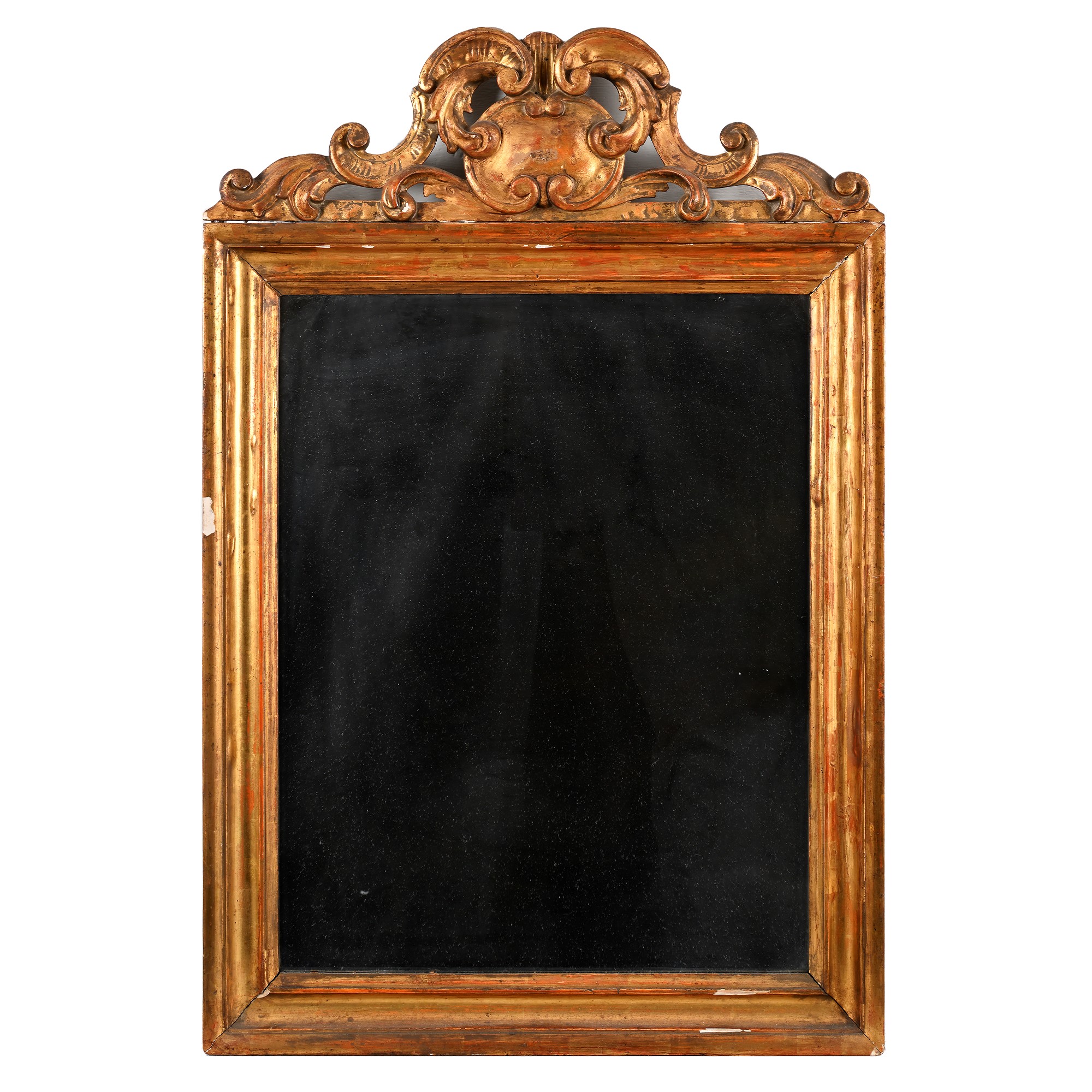 Coppia di Piccole Specchiere in Legno Dorato, XIX Secolo
