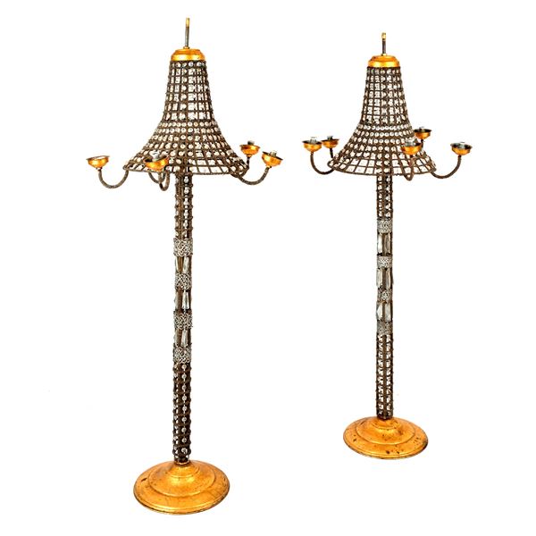 Coppia di lumi da terra, XX secolo