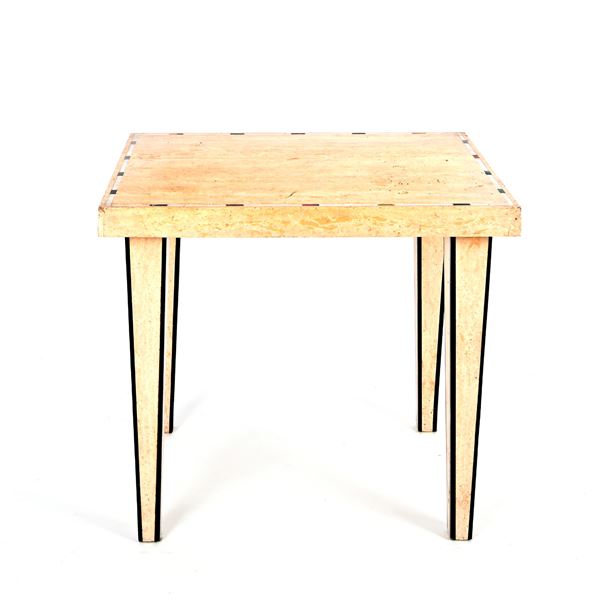 Tavolinetto placcato in travertino