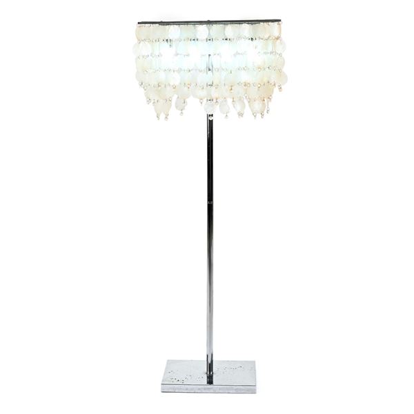 Piantana da terra in metallo cromato