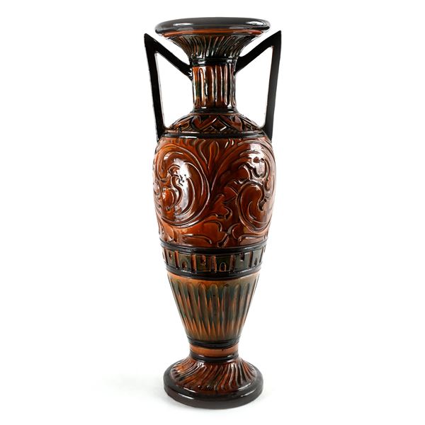 Grande vaso in ceramica marrone