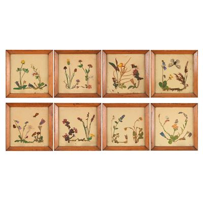 Otto Pannelli con Composizioni di Fiori Secchi, Anni '60