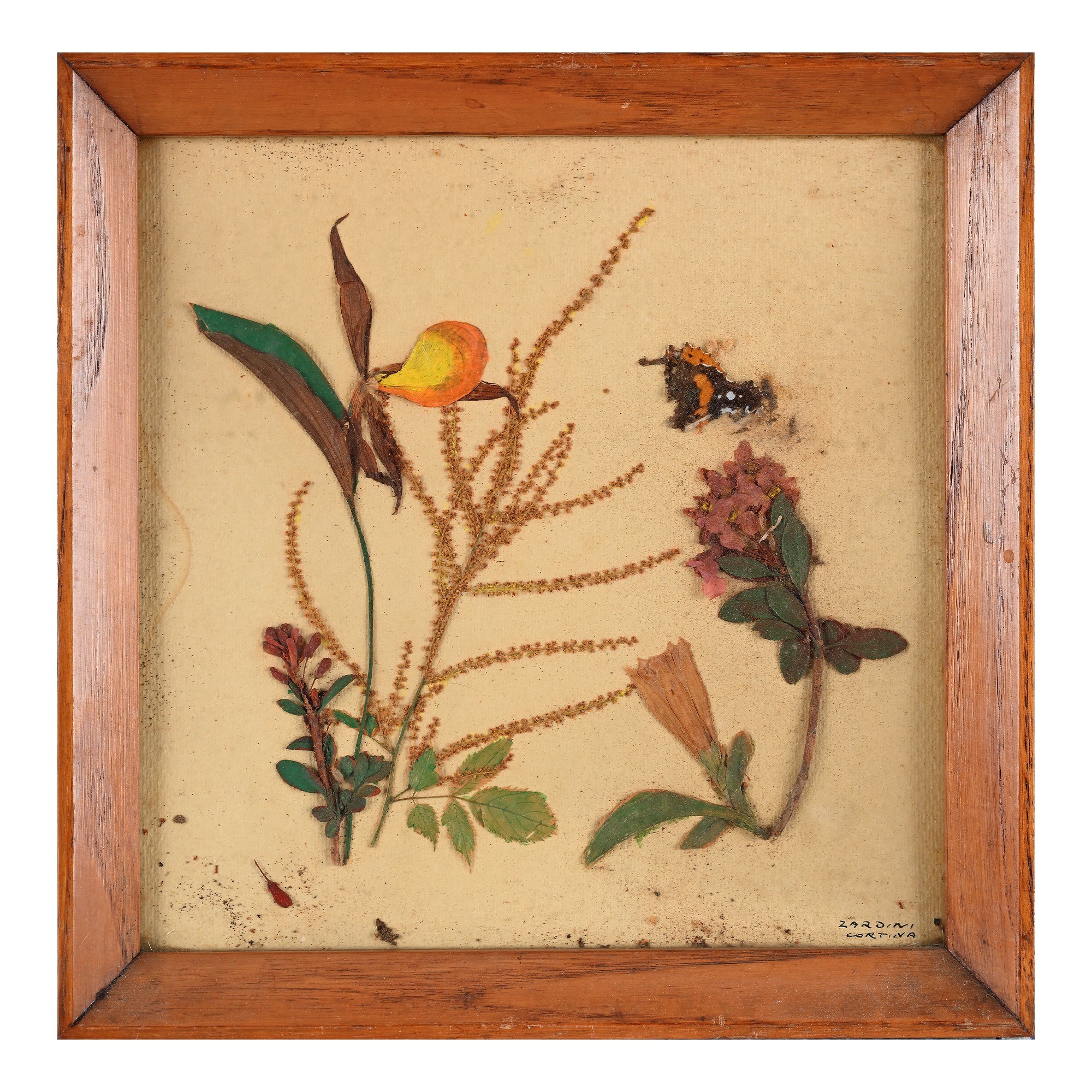 Otto Pannelli con Composizioni di Fiori Secchi, Anni '60