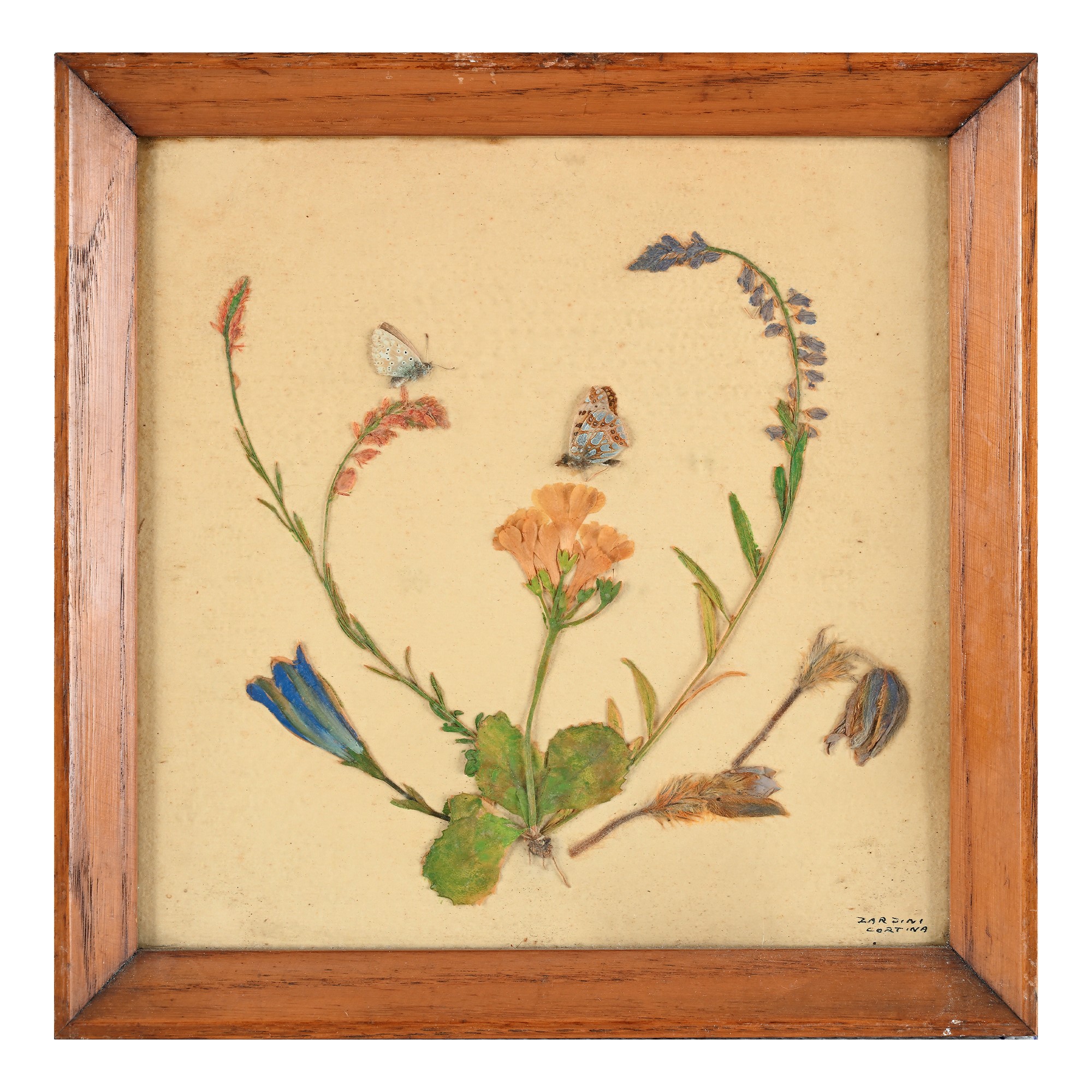 Otto Pannelli con Composizioni di Fiori Secchi, Anni '60