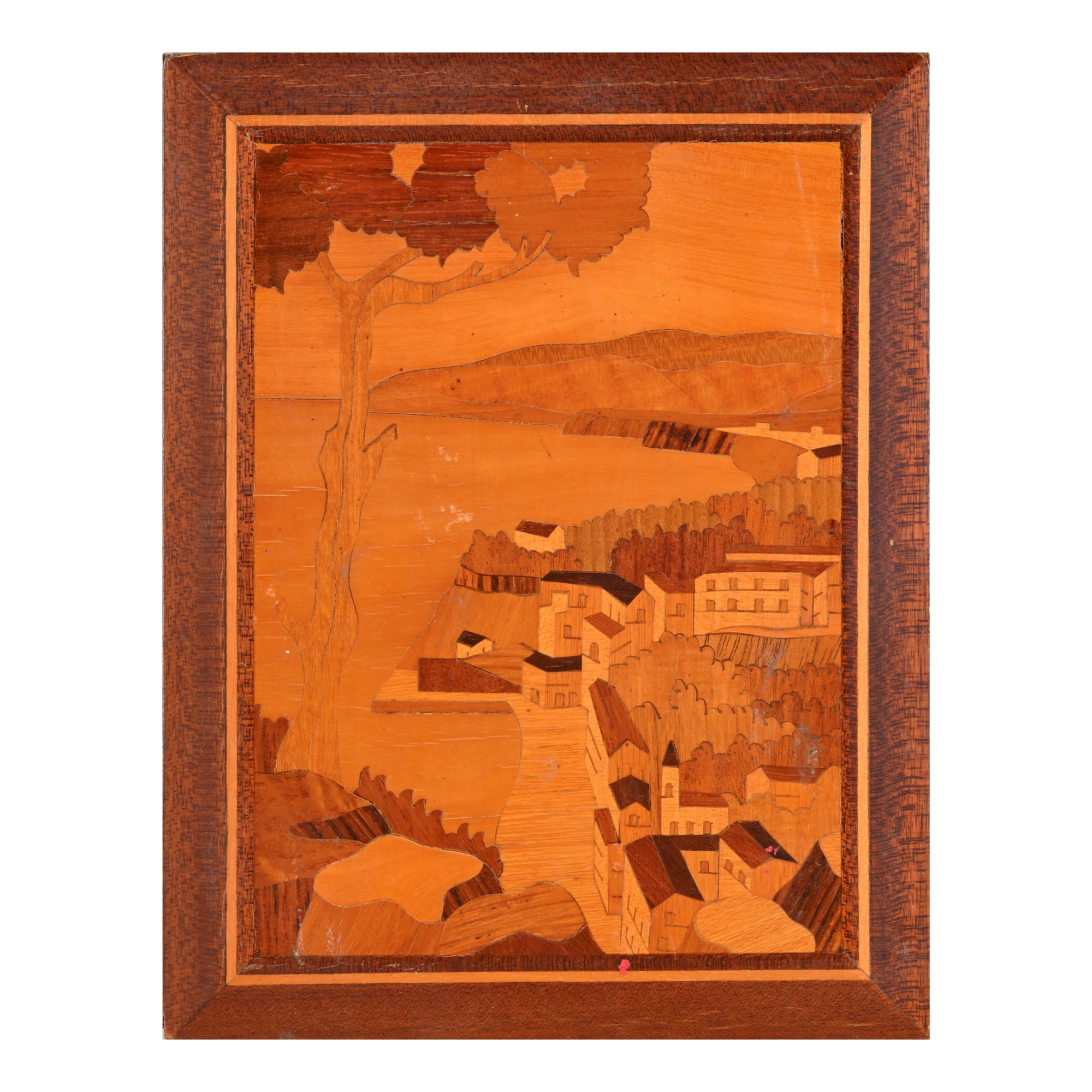 Coppia di piccole formelle in legno, anni '40