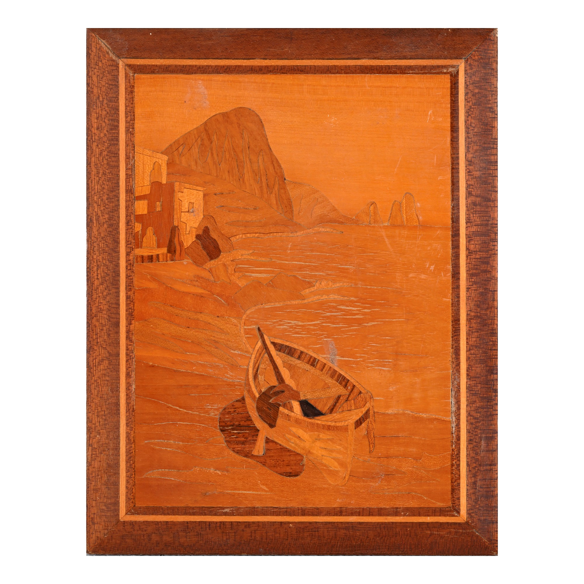 Coppia di piccole formelle in legno, anni '40