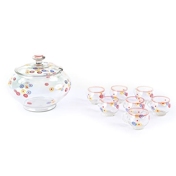 Servizio da sangria in vetro incolore