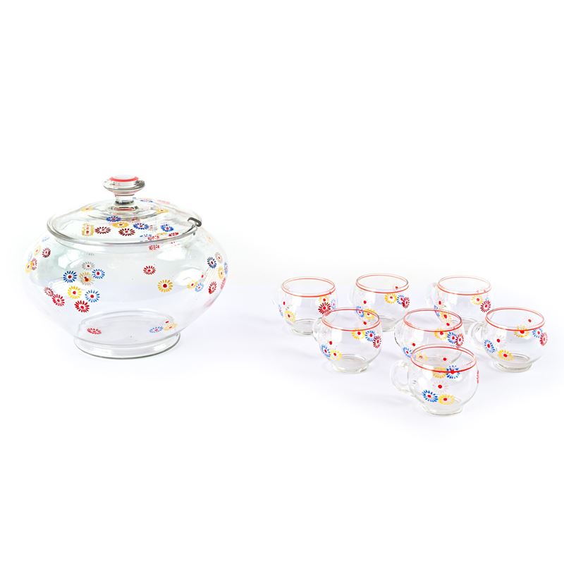 Servizio da sangria in vetro incolore