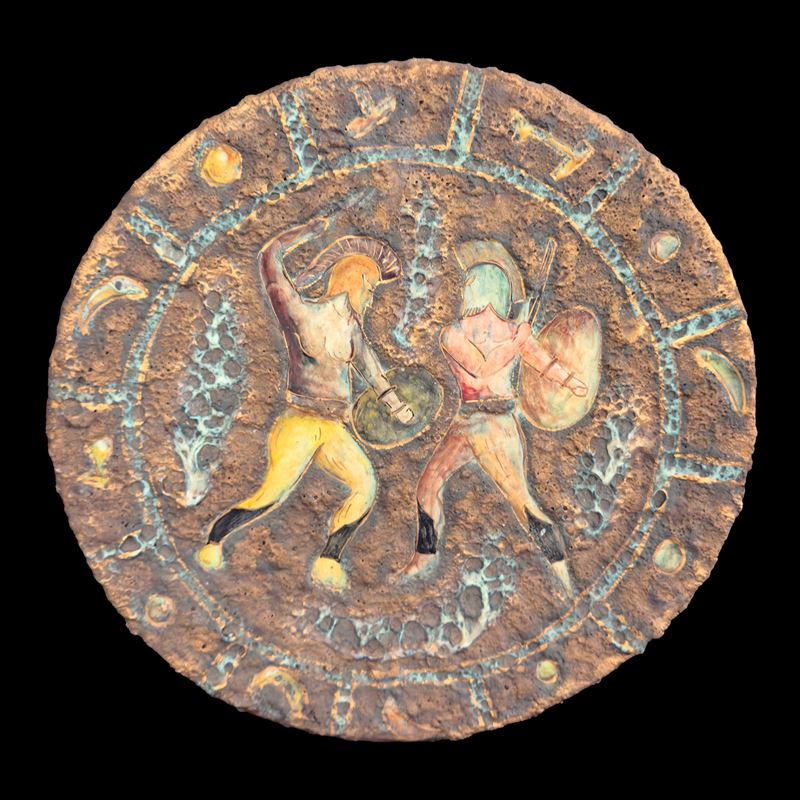 Due Piatti in Ceramica, Sesto Fiorentino, Manifattura Italo Casini,anni '50/'60