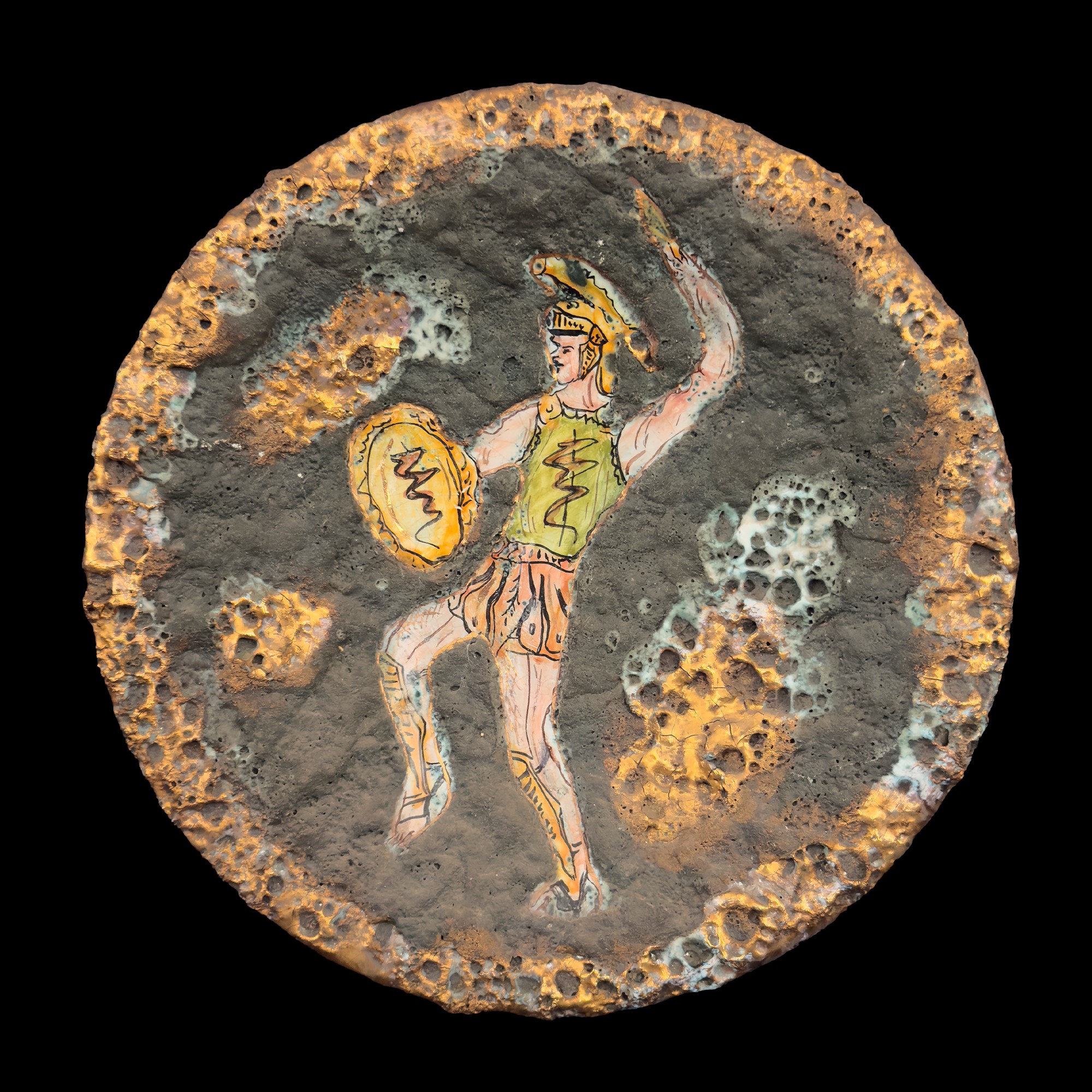Due Piatti in Ceramica, Sesto Fiorentino, Manifattura Italo Casini,anni '50/'60