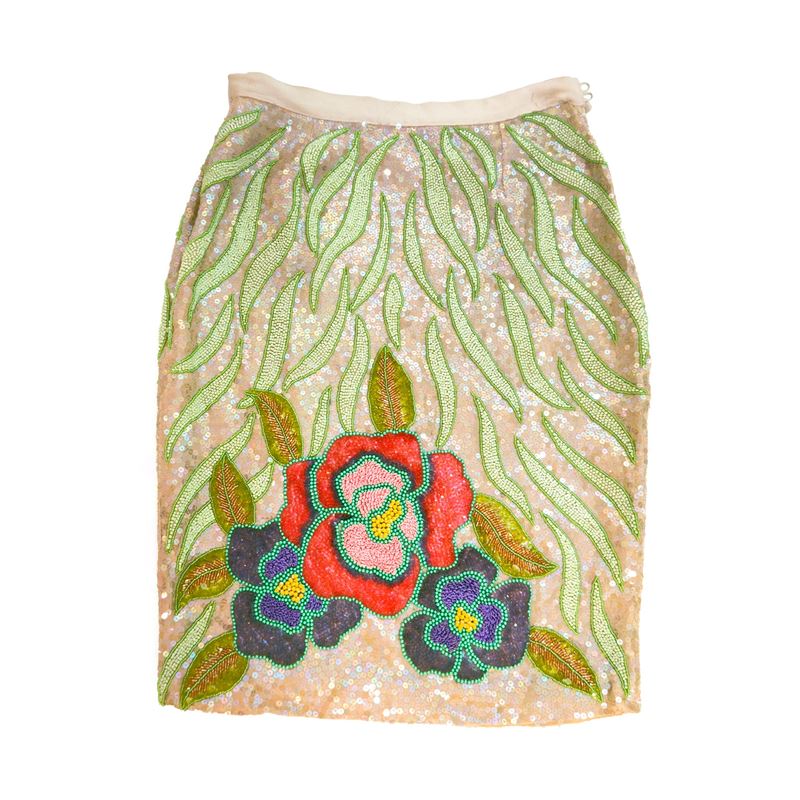 Gonna in seta cipria, probabilmente Sarli