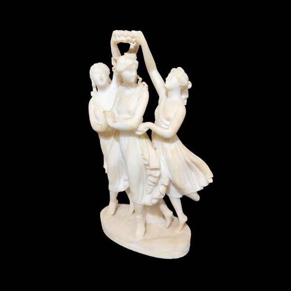 Le Tre Grazie, gruppo in alabastro, XIX secolo