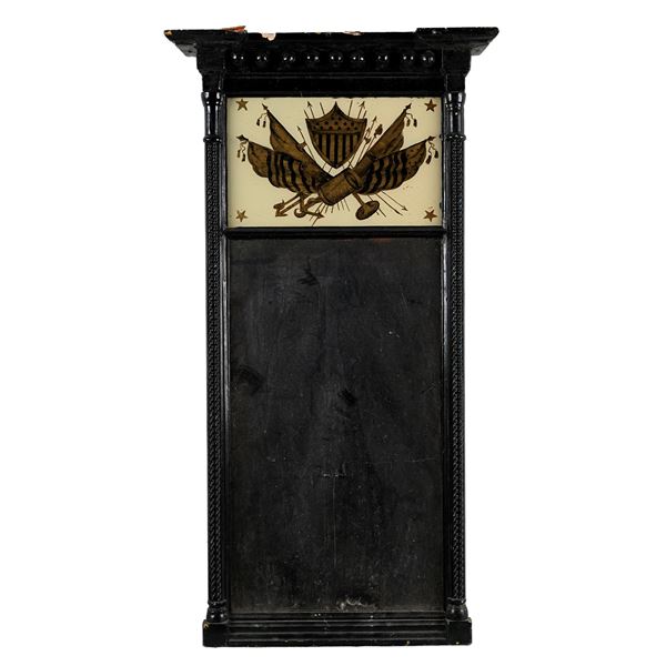 Specchiera con cornice in legno ebanizzato, XIX secolo