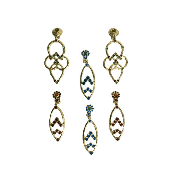 Tre paia di orecchini