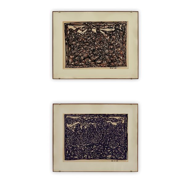 Due tecniche miste su carta spessa