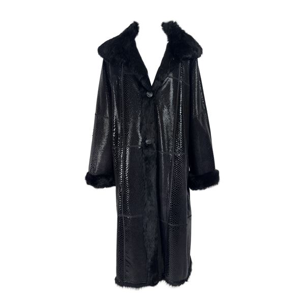 Cappotto di lapin 'high fashion' tinto nero, Guidi Creazioni Moda