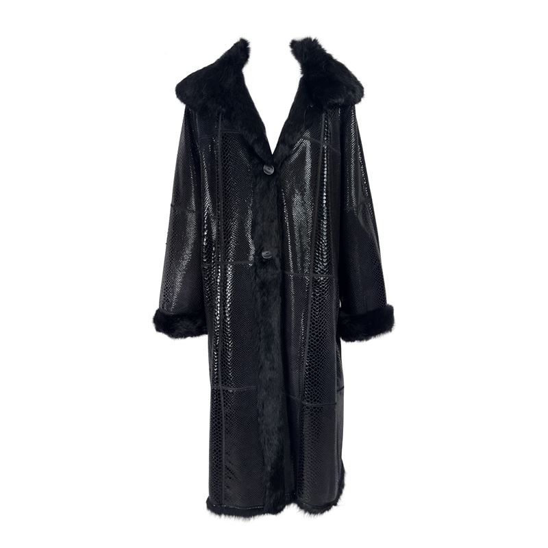 Cappotto di Lapin 'high Fashion' Tinto Nero, Guidi Creazioni Moda
