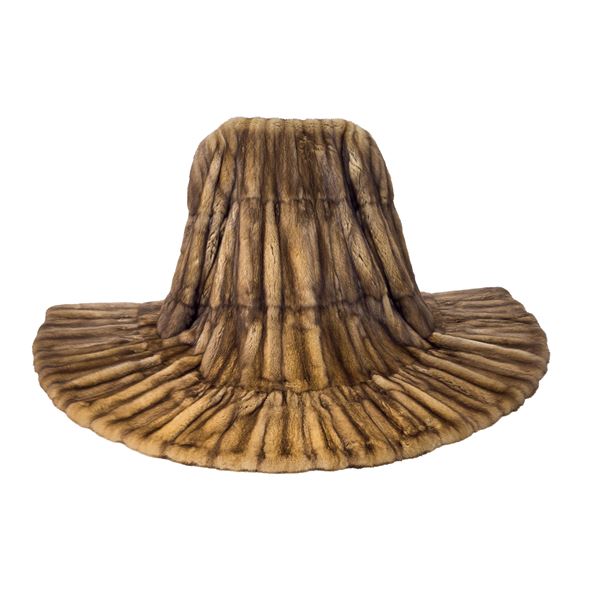 Cappotto maxi di martora canadese naturale, Boris, Lucca