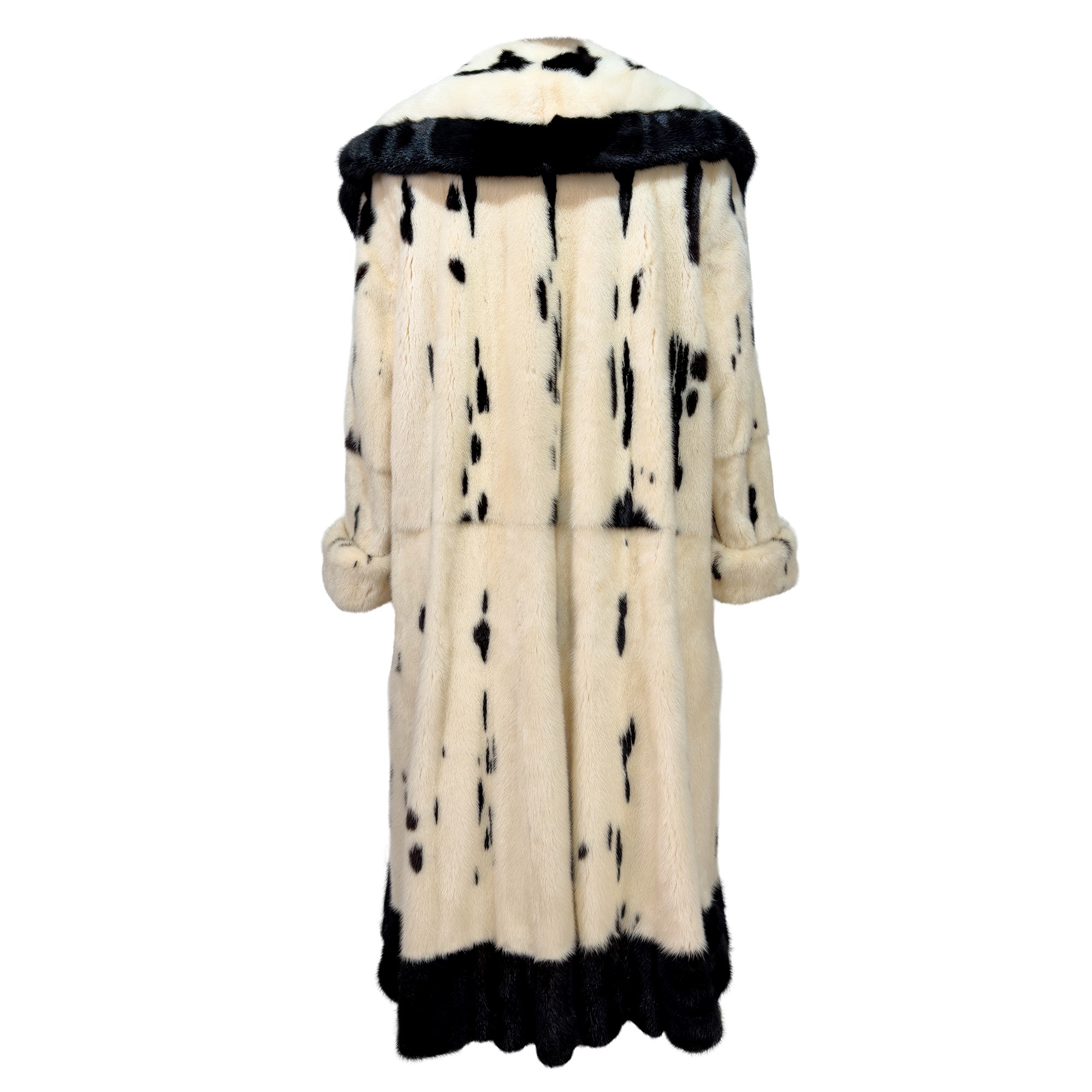 Cappotto maxi di visone naturale 'vacchetta', Aniello De Santis