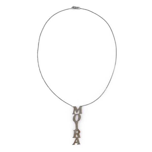 Collier con pendente cesellato con il nome Moira