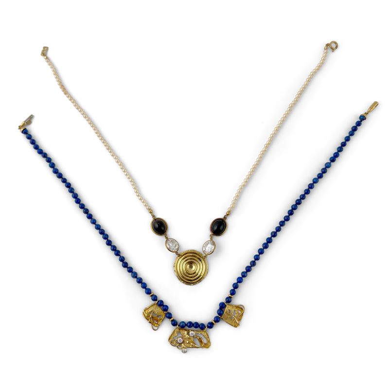Collana con Sferette in Pietra Dura