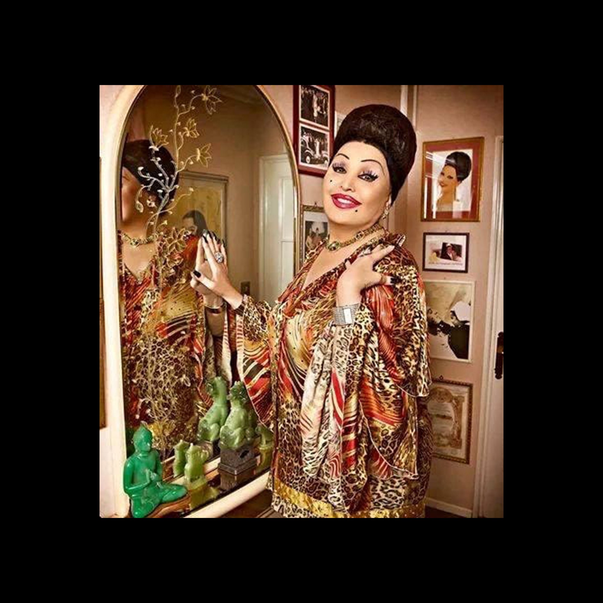 Camicia in tessuto a stampa animalier