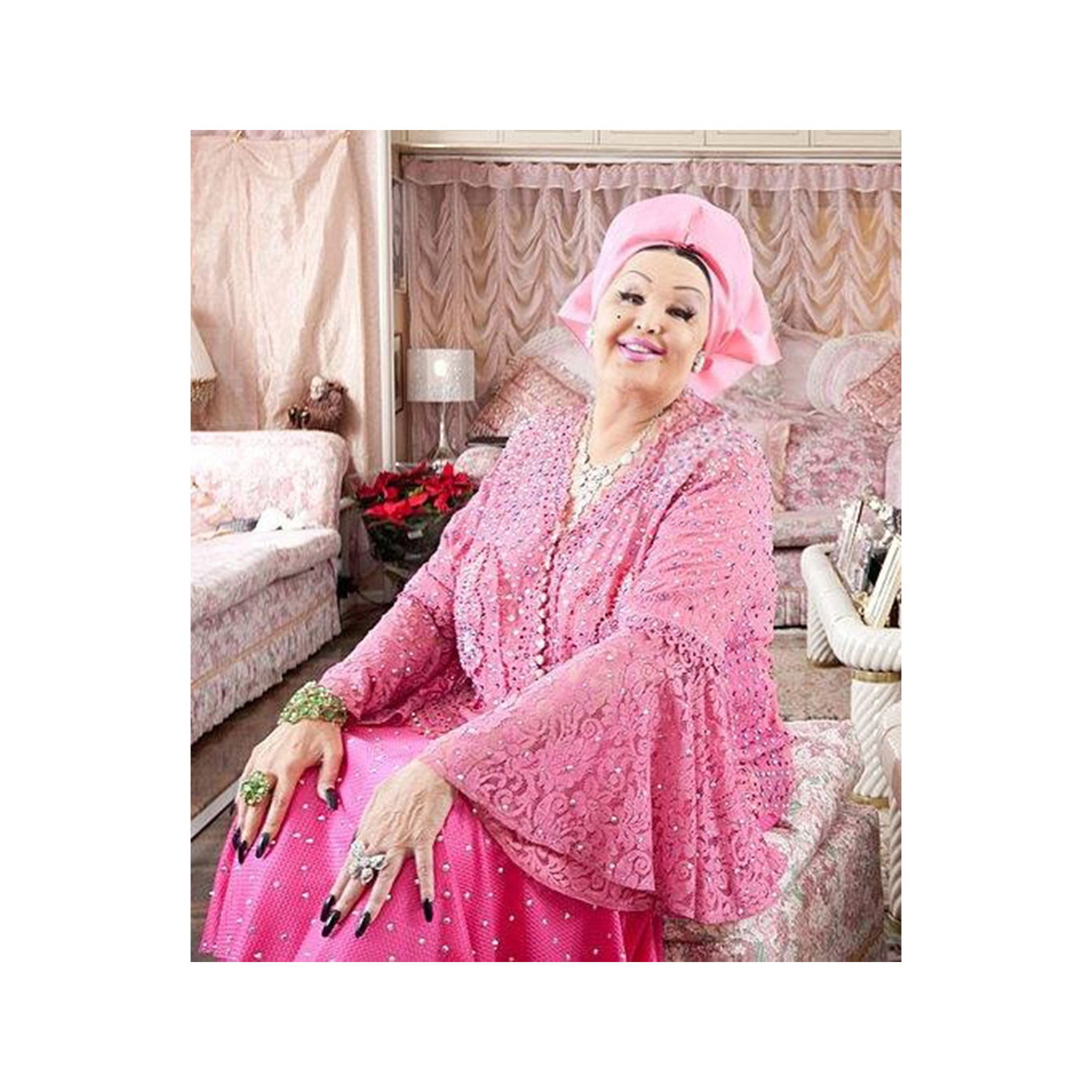 Blusa in tessuto a fondo rosa