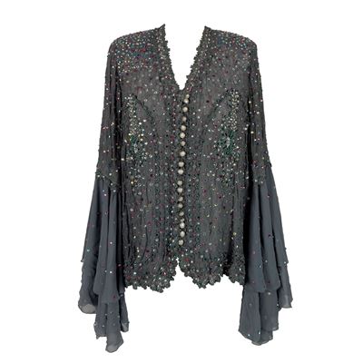 Blusa in Tessuto Grigio