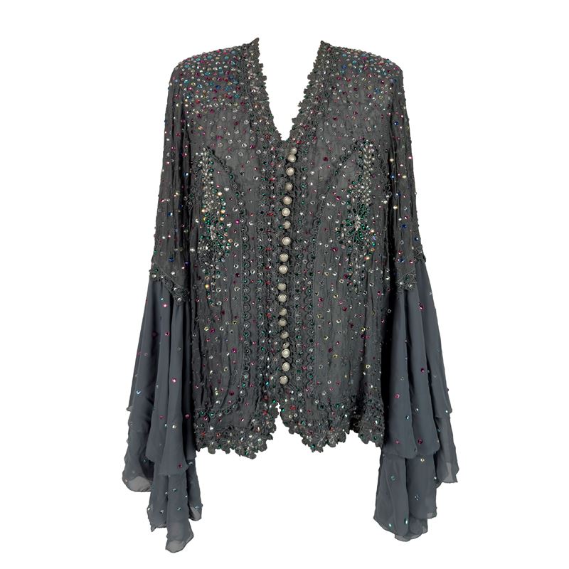 Blusa in Tessuto Grigio