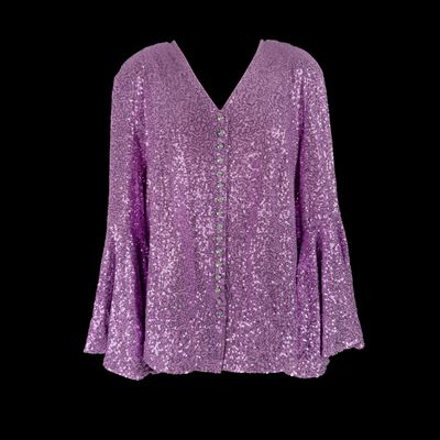 Blusa in Tessuto a Fondo Lilla