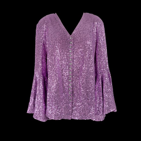 Blusa in tessuto a fondo lilla