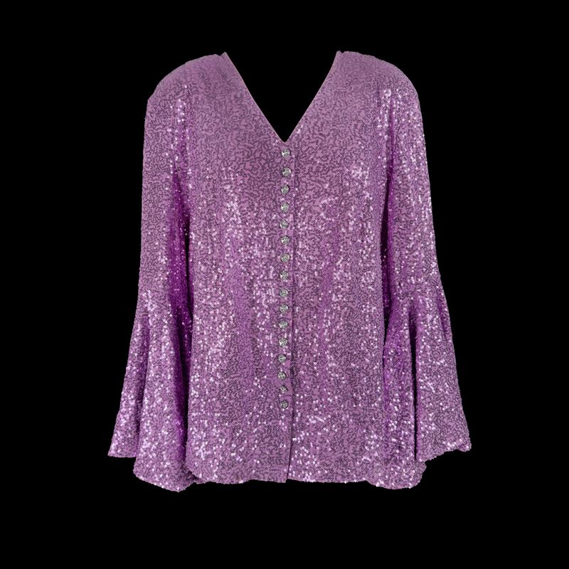 Blusa in Tessuto a Fondo Lilla