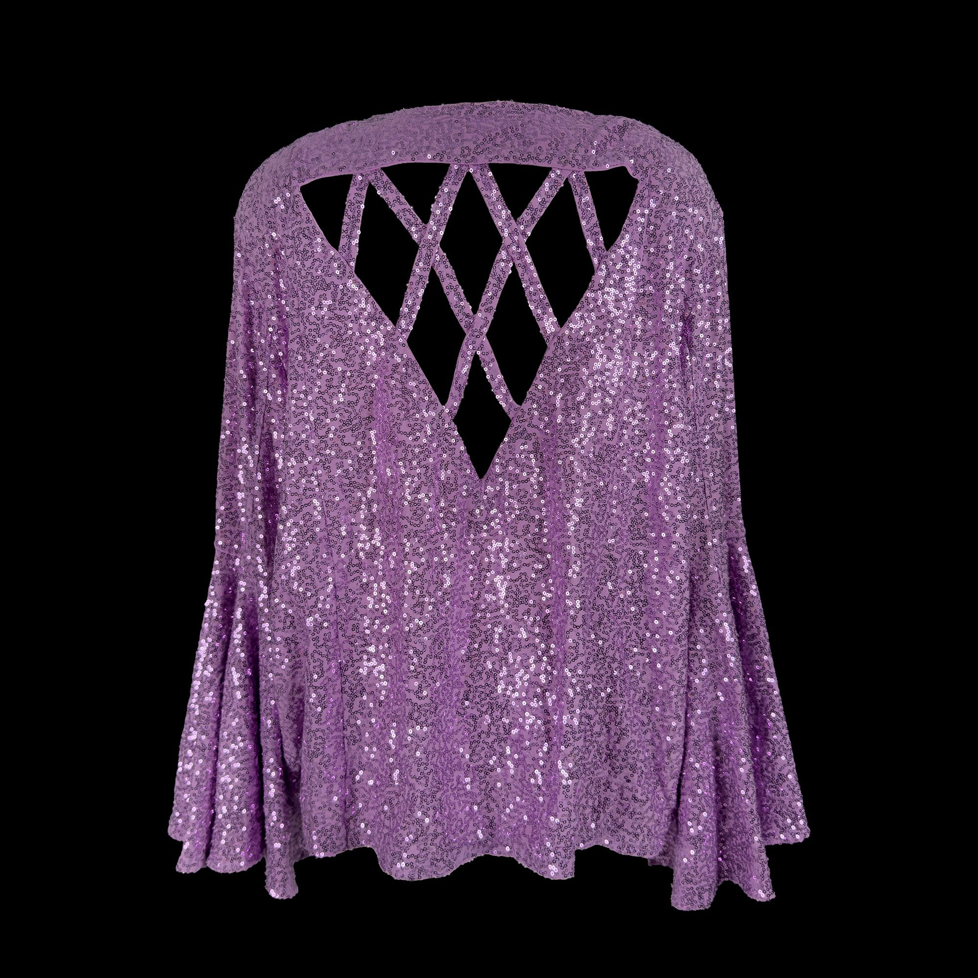 Blusa in Tessuto a Fondo Lilla