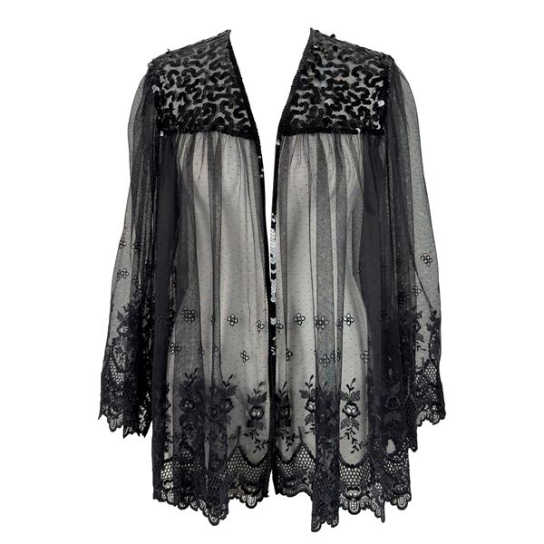 Blusa in pizzo nero